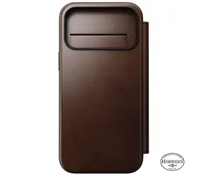 Nomad Modern Leather Folio pouzdro pro Apple iPhone 17 Pro Max rustic brown (Horween)