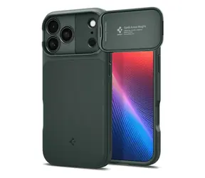 Spigen Optik Armor MagSafe ochranný kryt pro Apple iPhone 17 Pro Max abyss green 