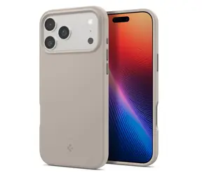 Spigen Silicone Fit MagSafe ochranný kryt pro Apple iPhone 17 Pro Max stone