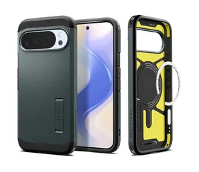 Spigen Tough Armor MagSafe ochranný kryt pro Google Pixel 10 Pro XL abyss green