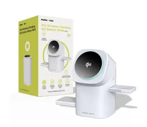 Mobile Origin 3in1 Wireless Charging Qi2 Station PW11 bílá / Bezdrátová nabíječka