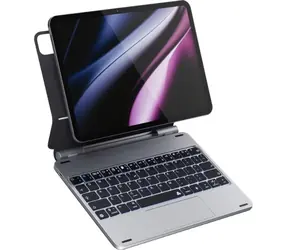 Epico Aluminium keyboard case Ochranný kryt s DE klávesnicí pro Apple iPad Pro 11" (M4) šedo-stříbrná