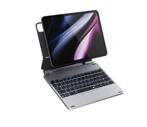 Epico Aluminium Keyboard Case Flipové pouzdro s US klávesnicí pro  Apple iPad Pro 13" (M4) stříbrno-šedá