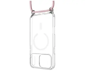 FIXED Pouzdro MagPure Neck s růžovou šňůrkou na krk pro Apple iPhone 17 Pro