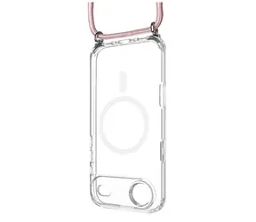 FIXED Pouzdro MagPure Neck s růžovou šňůrkou na krk pro Apple iPhone Air