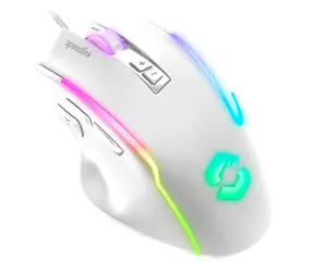 DECUS NX RGB bílá / herní myš / RGB / 12800 DPI / 6 tlačítek / USB-A / 1.8m