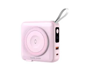 Mobile Origin Powerbank & Travel Charger růžová / Lightning / USB-C Cable / MagSafe / AW / iPhone Compatible