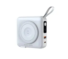 Mobile Origin Powerbank & Travel Charger bílá / Lightning / USB-C Cable / MagSafe / AW/ iPhone Compatible