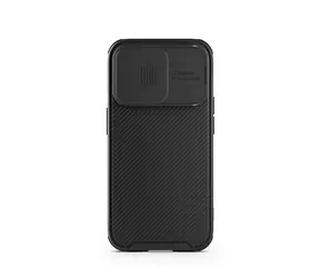 Spello Durable Magnetic Case Odolný magnetický kryt s posuvnou ochranou čoček pro Apple iPhone 15 černá