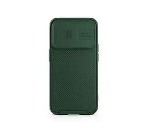 Spello Durable Magnetic Case Odolný magnetický kryt s posuvnou ochranou čoček pro Apple iPhone 15 zelená