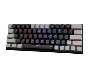 White Shark GK-002111V2 WAKIZASHI 2 černo-šedá / herní mechanická klávesnice / US layout / USB / LED