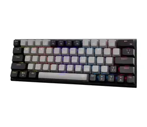 White Shark GK-002711V2 WAKIZASHI 2 šedo-černá / herní mechanická klávesnice / US layout / USB / LED