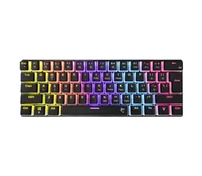 White Shark ASHIKO 2 Black černá / herní mechanická klávesnice / US layout / modré spínače / USB / LED