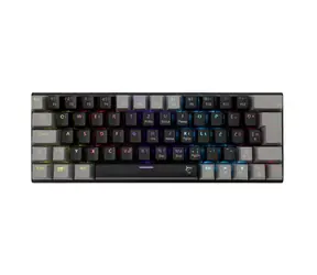 White Shark GK-002121V2 WAKIZASHI 2 černo-šedá / herní mechanická klávesnice / US layout / modré spínače / USB / LED
