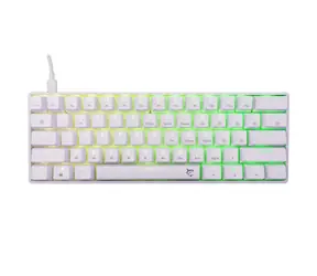 White Shark GK-004231 SHINOBI 2 bílá / herní mechanická klávesnice / US layout / hnědé spínače / USB / LED