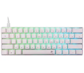 White Shark GK-004221 SHINOBI 2 bílá / herní mechanická klávesnice / US layout / modré spínače / USB / LED