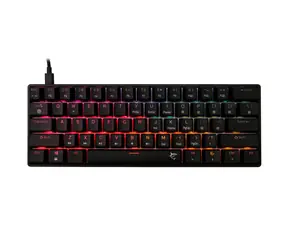 White Shark GK-004111 SHINOBI 2 černá / herní mechanická klávesnice / US layout / červené spínače / USB / LED