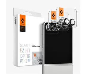 Spigen Glass tR EZ Fit Optik Pro HD Ochranné sklo kamery pro Samsung Galaxy Z Flip 7 černá (2ks)