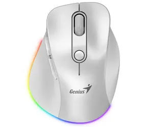 GENIUS Ergo 9000S Pro bílá / optická / 2400 dpi / bezdrátová / 6 tlačítek / RGB