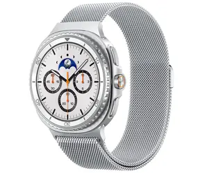 Spigen Metal Fit Řemínek milánský tah pro Samsung Galaxy Watch 8 46mm/44mm/40mm stříbrná