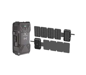 Viking TYR III solární outdoorová powerbanka černá / 30000 mAh / 2x USB-A + 1x USB-C + bezdrátové nabíjení / IP54
