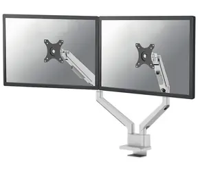 Neomounts DS70-250SL2 stříbrná / stolní držák na dva monitory / 17-32" / otočný / VESA 75x75 - 100x100 / nosnost 18 kg 