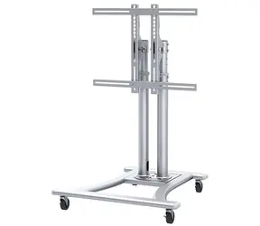 Neomounts PLASMA-M1200 stříbrná / mobilní držák na displeje / 42-70" / nastavitelná výška/sklon / VESA 200x200-600x450