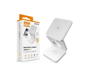 Aligator Bezdrátová nabíjecí stanice 3v1 15W / bílá