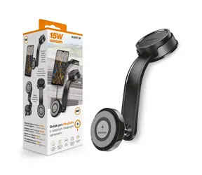 Aligator Držák do auta pro MagSafe s bezdrátovým nabíjením 15W / s odolným ohebným ramenem / na palubní desku