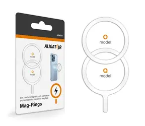Aligator Mag-Rings Set feromagnetických samolepek / určeno pro MagSafe / bílé