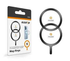 Aligator Mag-Rings Set feromagnetických samolepek / určeno pro MagSafe / černé