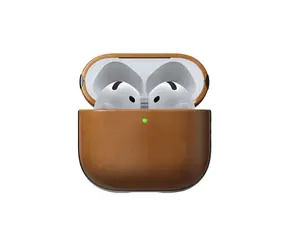 Nomad Modern Leather Case pouzdo pro Apple Airpods 4 světle hnědá