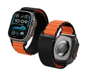 Spigen Fabric Band (hook) řemínek pro Apple Watch 49mm/46mm/45mm/44mm oranžová