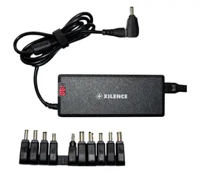 Xilence Universální dobíjecí adaptér pro notebooky 75W černá / 9 konektorů / LED displej 