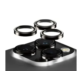 PanzerGlass HoOps Apple iPhone 16 Pro/15 Pro/16 Pro Max/15 Pro Max ochranné kroužky pro čočky fotoaparátu - černý hliník
