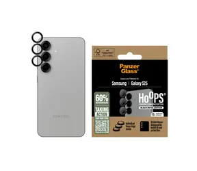 PanzerGlass Hoops Samsung Galaxy S25 černé ochranné kroužky pro čočky fotoaparátu