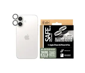 PanzerGlass SAFE Camera Apple iPhone 16/16 Plus třpytivě stříbrné Hoops 