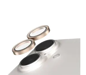 PanzerGlass SAFE Camera Apple iPhone 16/16 Plus třpytivě zlaté Hoops 