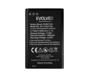 EVOLVEO originální baterie pro EasyPhone FD/FP/FS/FM/FL EP-500/700/770/771/800/801 / 1000 mAh