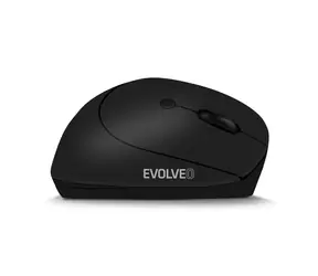 EVOLVEO LadyErgo černá / Ergonomická bezdrátová myš / tichá / 2400 DPI / 2.4GHz / USB-A