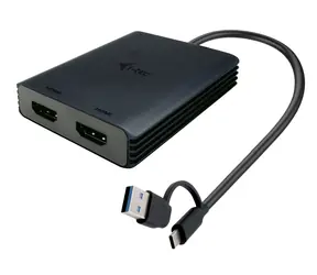 i-tec USB-A/USB-C Dual 4K HDMI adaptér černá / kompatibilní s Thunderbolt 3/4