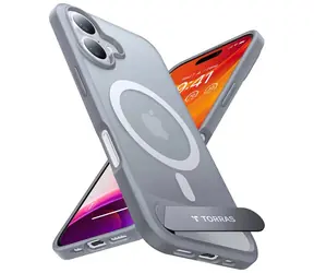 Torras Etui Pstand Series Ochranné pouzdro iPhone 16 Plus titanově šedá