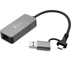 Sandberg USB-C/A 2.5 GbE RJ45 Adapter / adaptér USB-C/A na RJ45