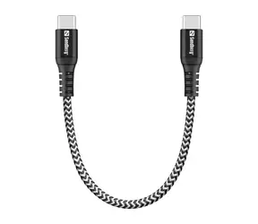 Sandberg Survivor USB-C Cable 0.2M 100W / nabíjecí kabel USB-C na USB-C