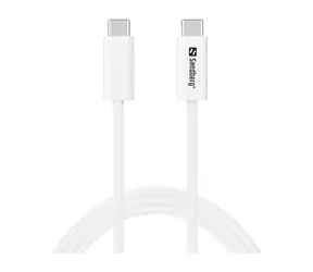 Sandberg USB-C USB4 240W + 40Gbps 1M bílá / kabel USB-C na USB-C4