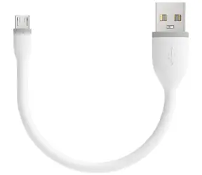 Satechi Flexible kabel USB - microUSB 0.15m bílá