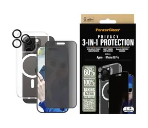 PanzerGlass 3-in-1 Privacy Protection Bundle iPhone 16 Pro