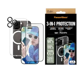 PanzerGlass Bundle 3in1 iPhone 16 Pro 6.3" D3O Hardcase + Screen Protector UWF+ Lens B1292+2862+1284