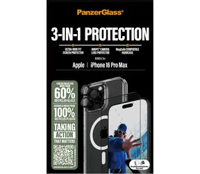 PanzerGlass Bundle 3in1 iPhone 16 Pro Max 6.9" D3O Hardcase + Screen Protector UWF+ Lens B1294+2864+