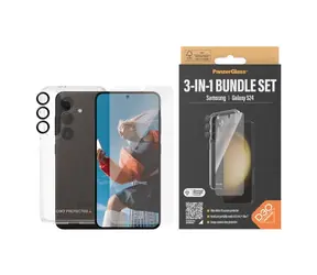 PanzerGlass Bundle Hoops + Tvrzené sklo UWF + Hard Case D3O pro Samsung Galaxy S24